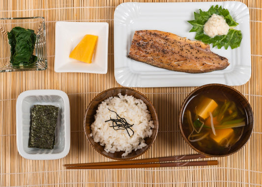 Japanese breakfast flatlay