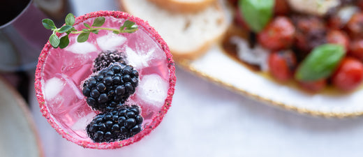 Sparkling Mocktail with Seaweed Salt Rim