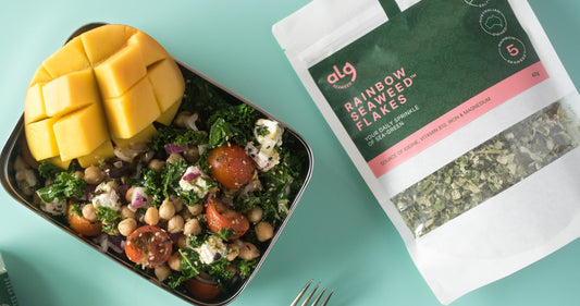 Chickpea and Kale Salad with Seaweed Seasoning