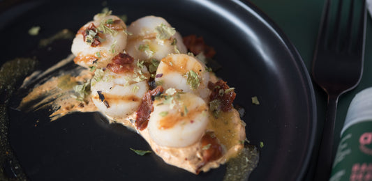 Pan Seared Scallops with Seaweed & Chilli Butter