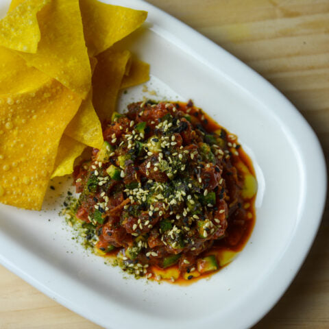 Spicy Tuna Tartare with Crispy Wonton