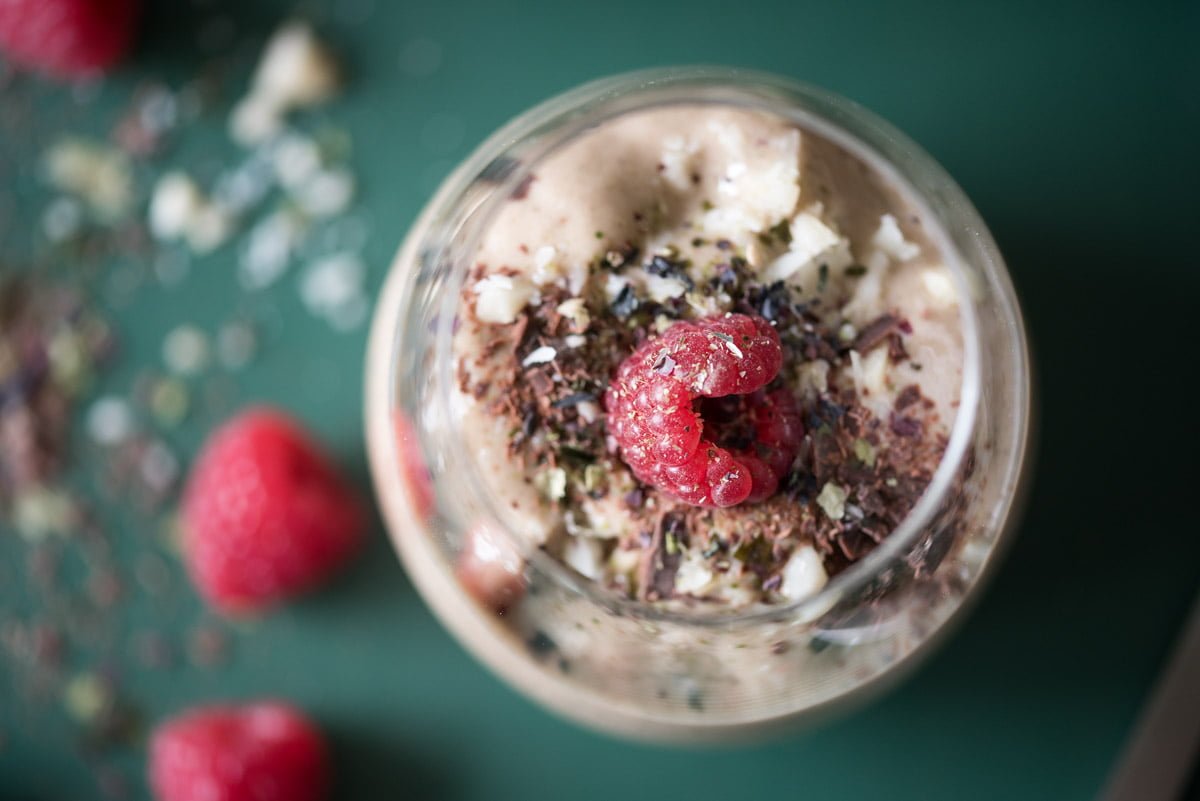 Chocolate frappe with seaweed salt