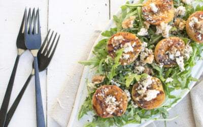 Grilled Apricot and Feta Salad with Seaweed Sprinkle