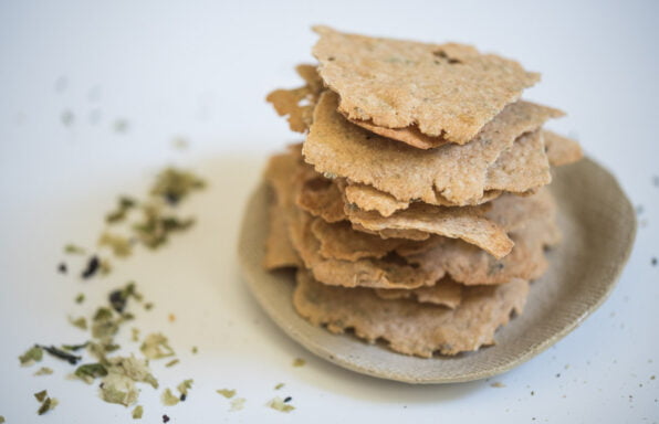 sourdough crackers with Alg Seaweed