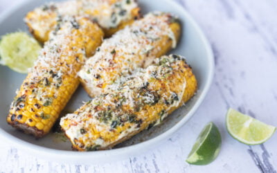 Mexican Style Grilled Corn Cob with Seaweed Butter